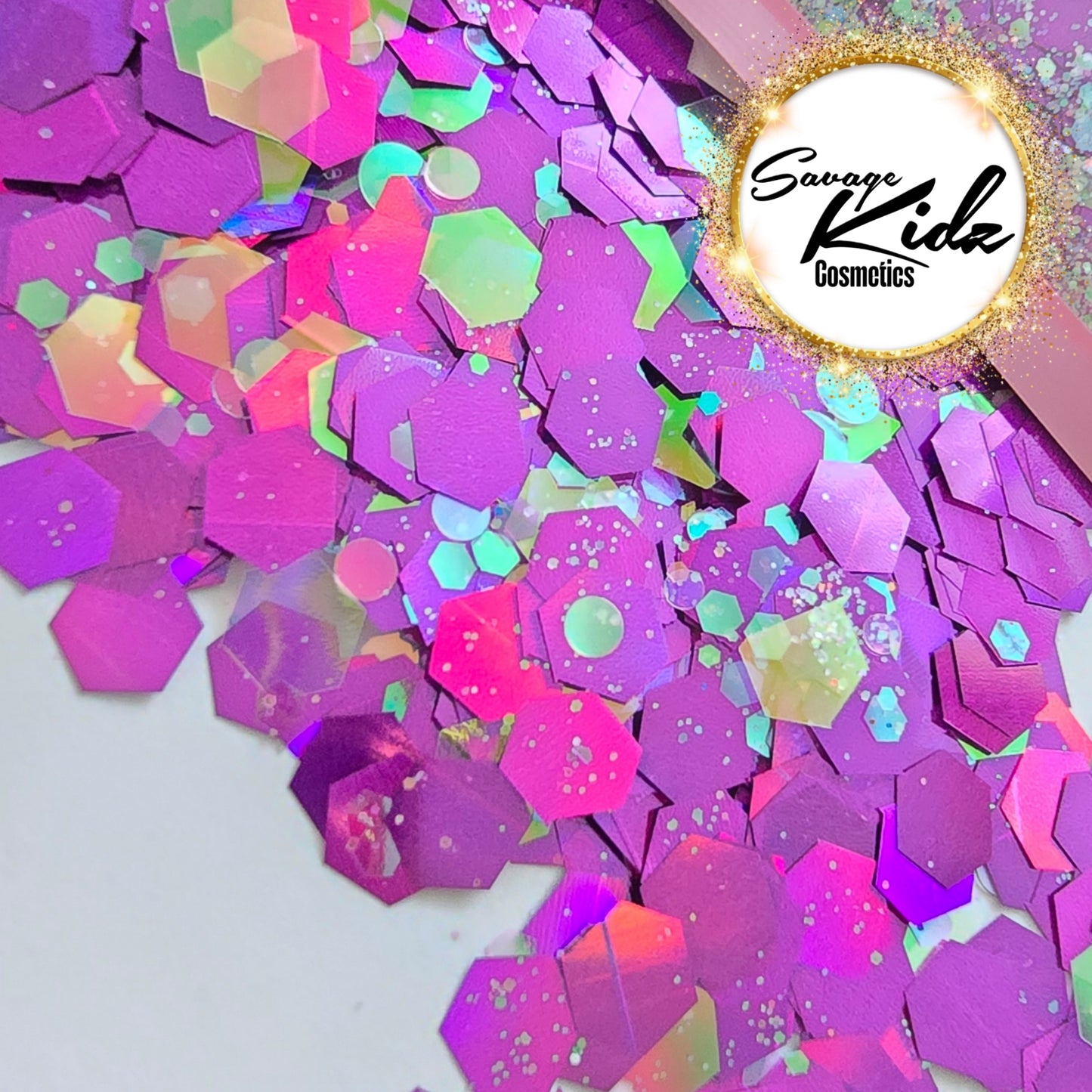 Fucsia Cosmetic Glitters