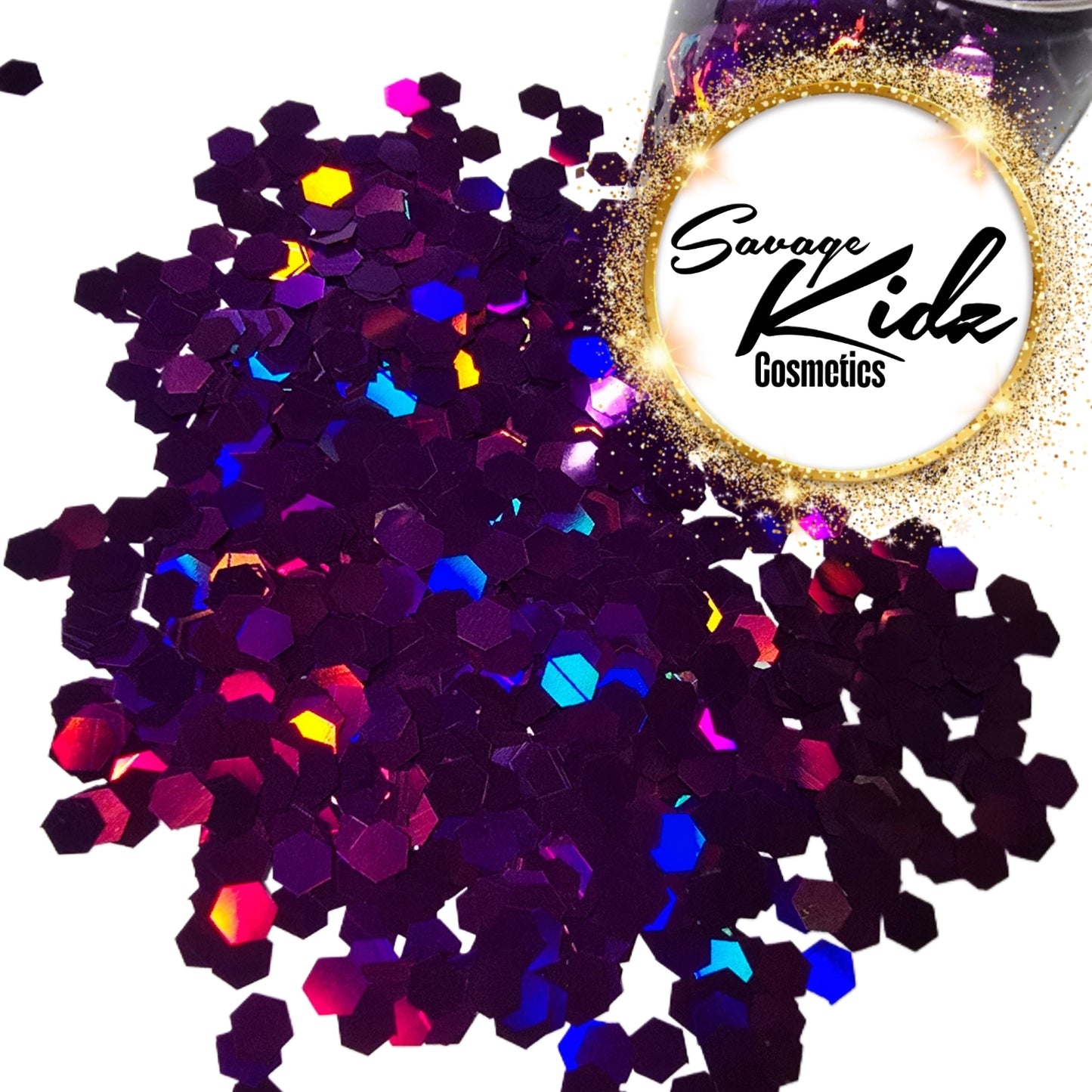 Purple Holographic Chunky Hex