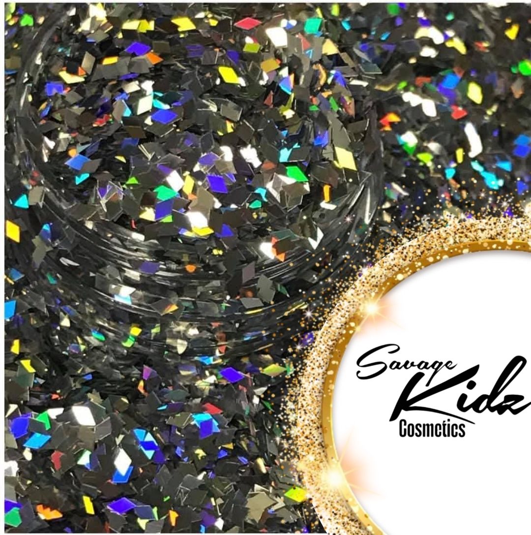 Diamond Shape Silver Cosmetic Glitters