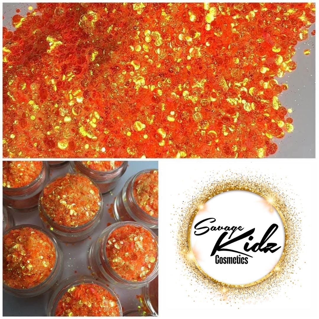 Orange Cosmetic Glitters