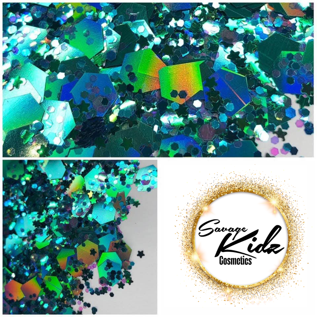 Teal Cosmetic Festival Glitter